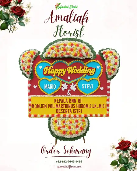 Papan Bunga Pernikahan Pacalan